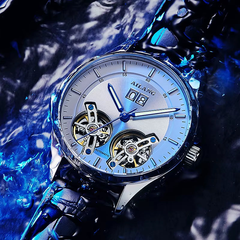 Authentic Watch Men'S Automatic Mechanical Watch Hollow Tourbillon Men'S Watch Luxury Brand Watch