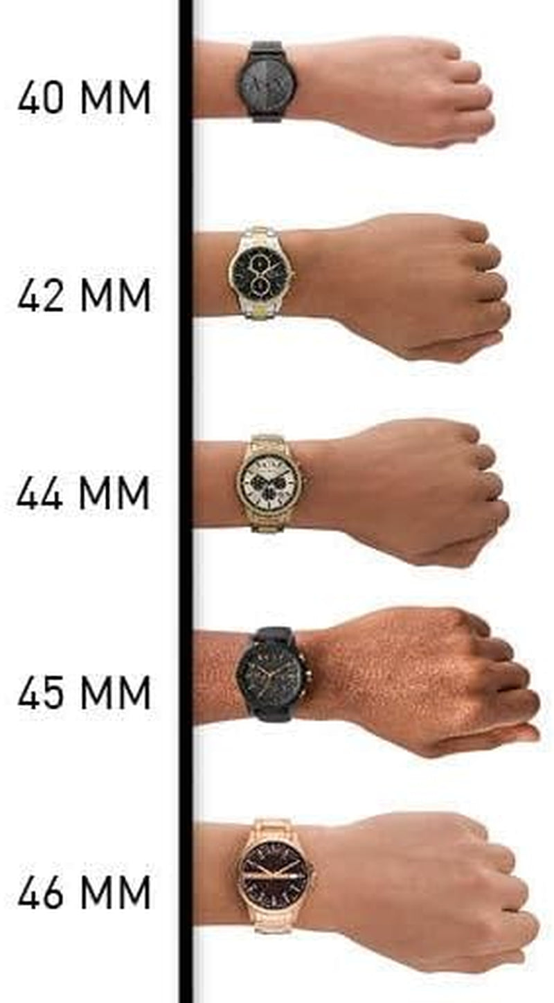 Chronograph Watch for Men with Leather, Stainless Steel or Silicone Band