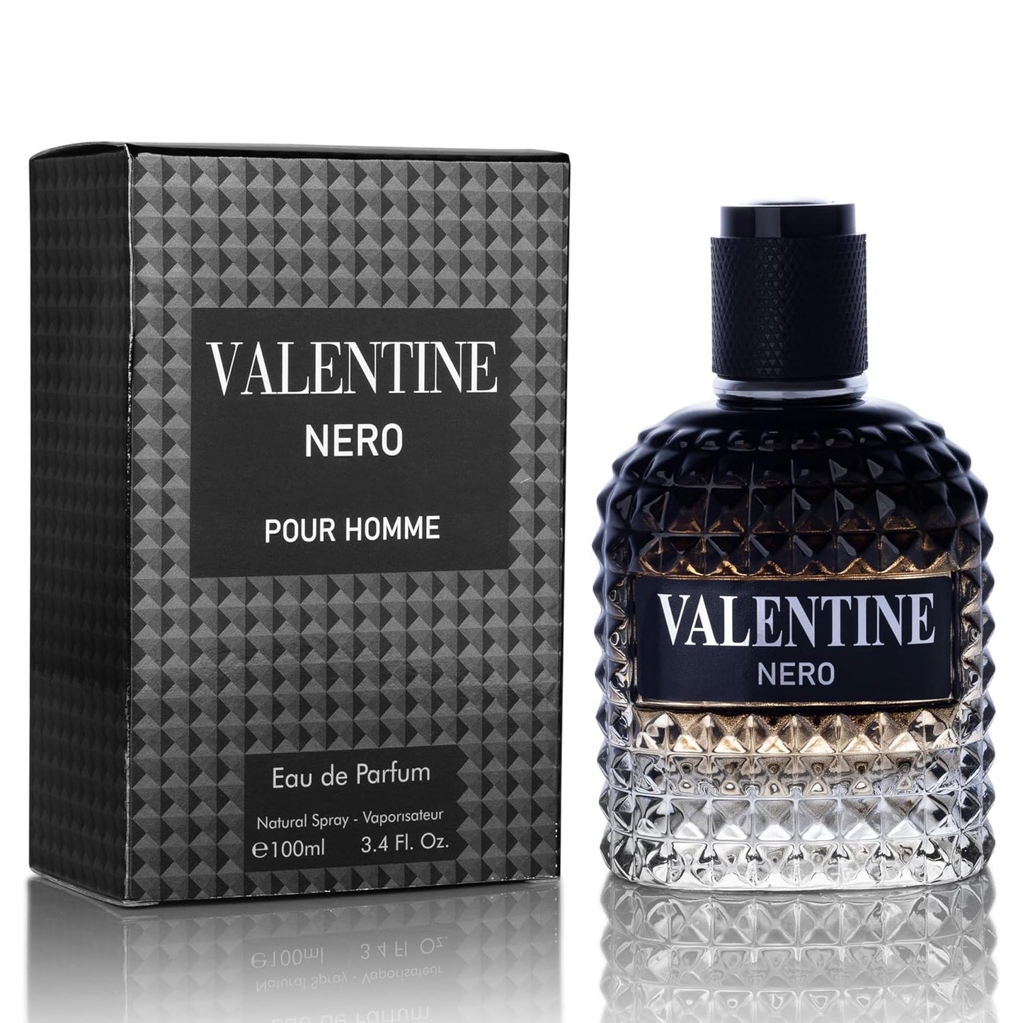 Valentine Nero for Men - Woody Aromatic Fragrance with Floral and Mineral Notes - Masculine Scent - 100Ml
