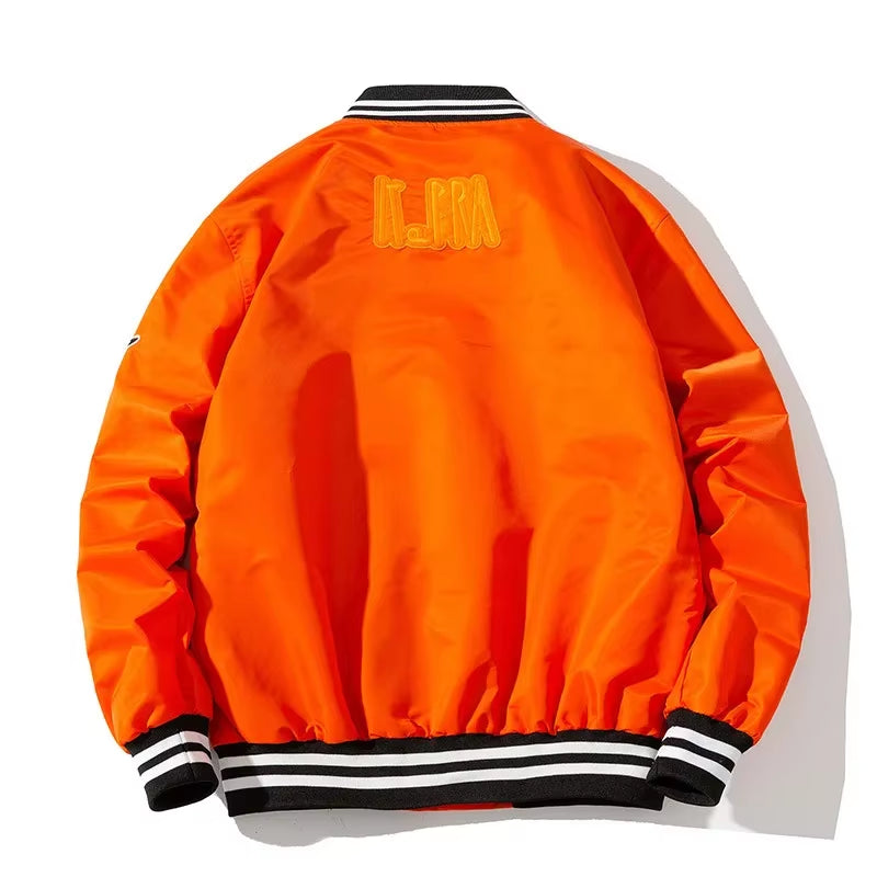 Vintage Baseball Jacket Men Women Hip Hop Embroidery Jacket Cartoon Anime Coat High Street Couple Clothes Fashion Street Dance