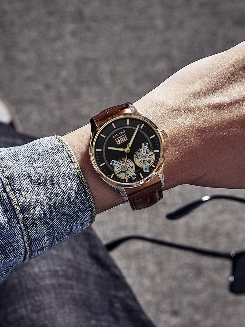 Authentic Watch Men'S Automatic Mechanical Watch Hollow Tourbillon Men'S Watch Luxury Brand Watch