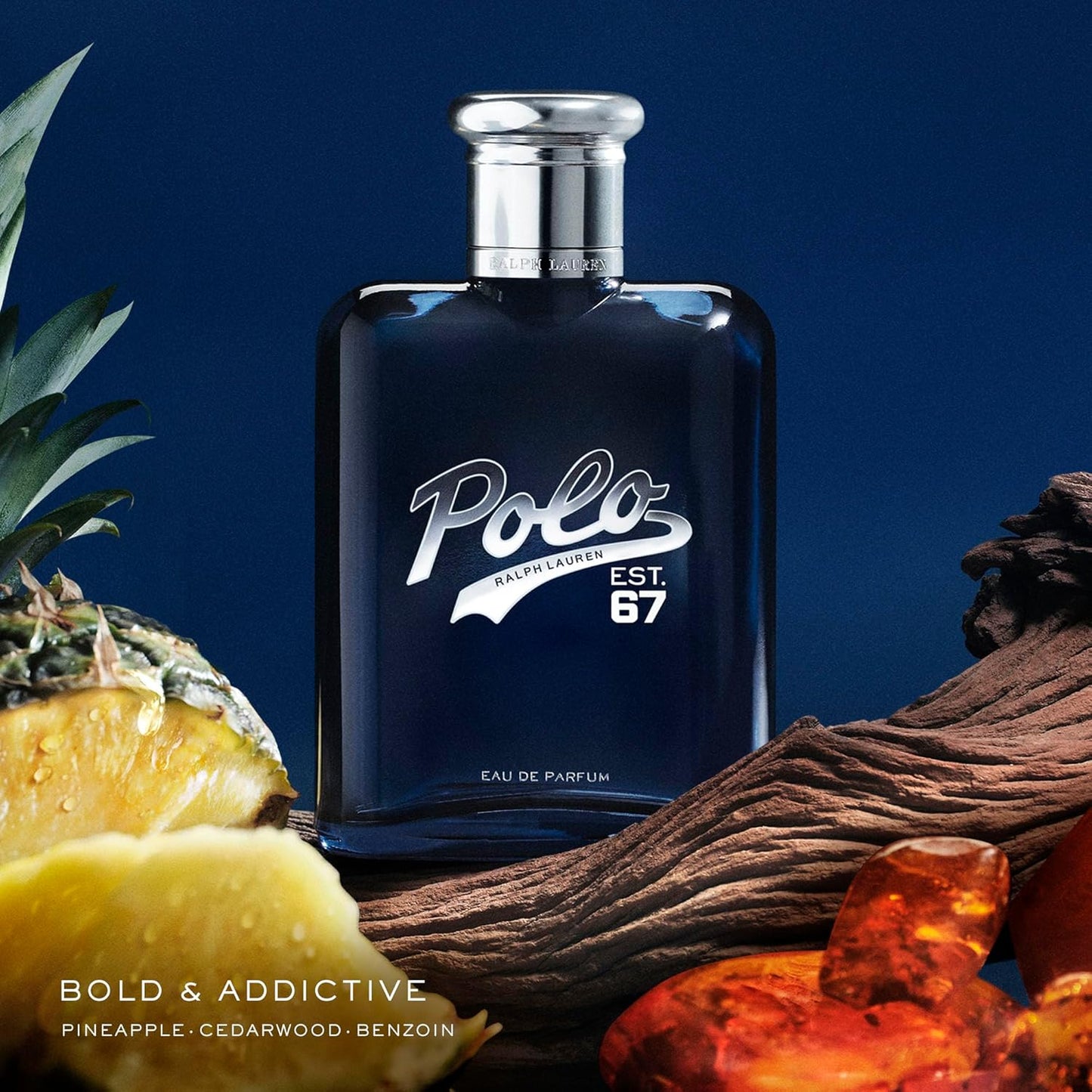 Ralph Lauren - Polo 67 - Eau De Parfum - Woody Scent - with Pineapple, Cedarwood & Benzoin - Cologne for Men