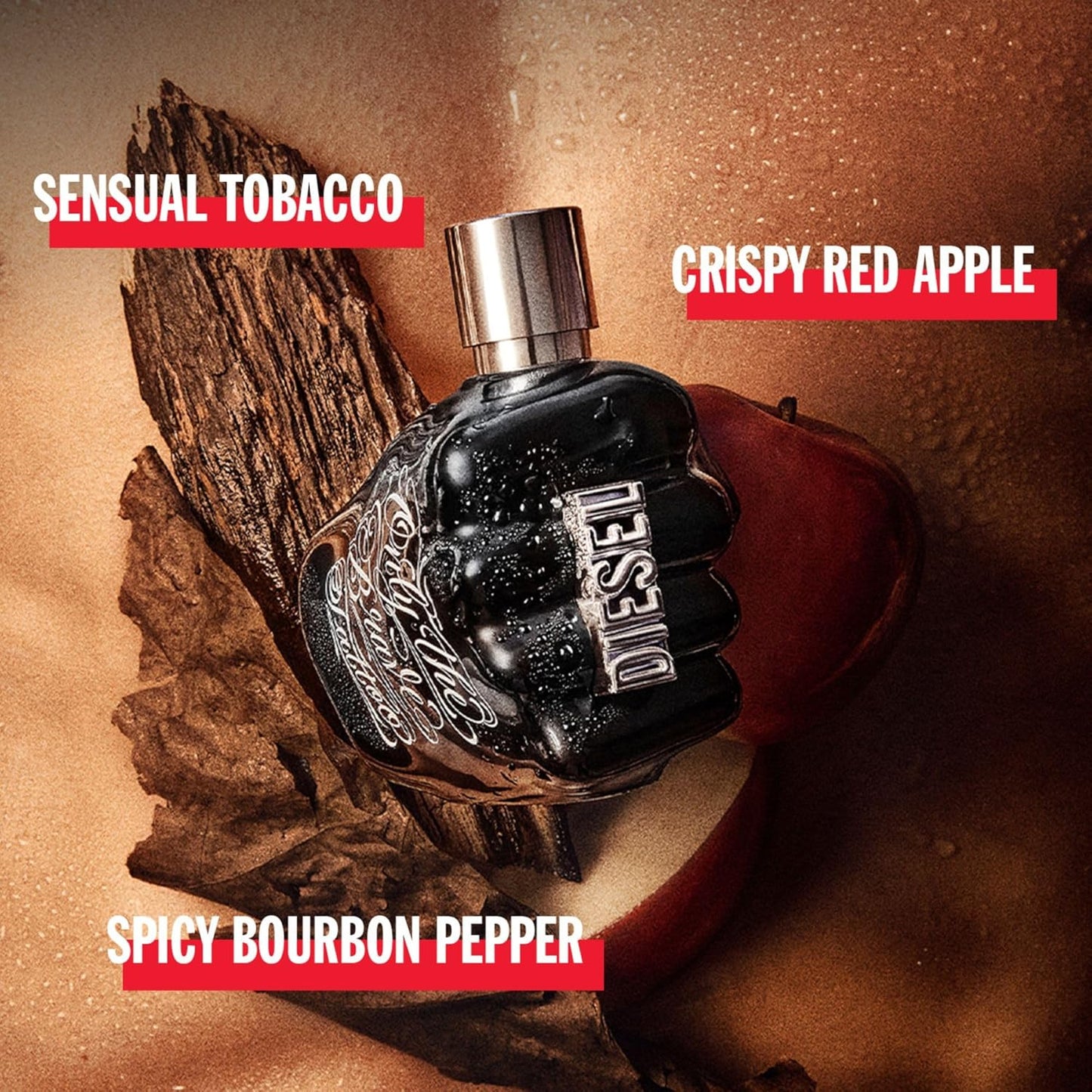 Diesel Only the Brave Tattoo, Eau De Toilette for Men, Woody with Notes of Apple, Spicy Bourbon Pepper & Tobacco, 1.7 Fl. Oz.