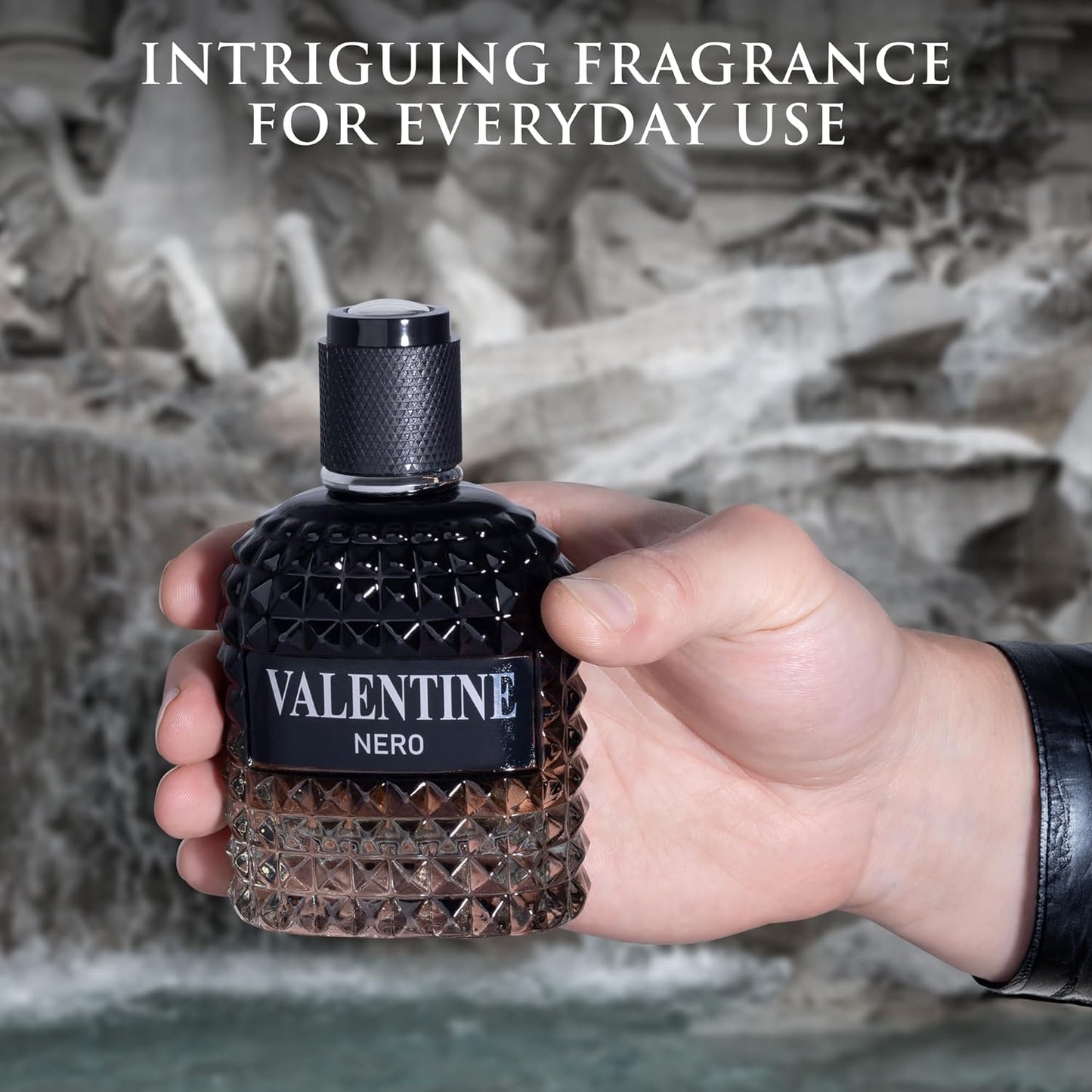 Valentine Nero for Men - Woody Aromatic Fragrance with Floral and Mineral Notes - Masculine Scent - 100Ml