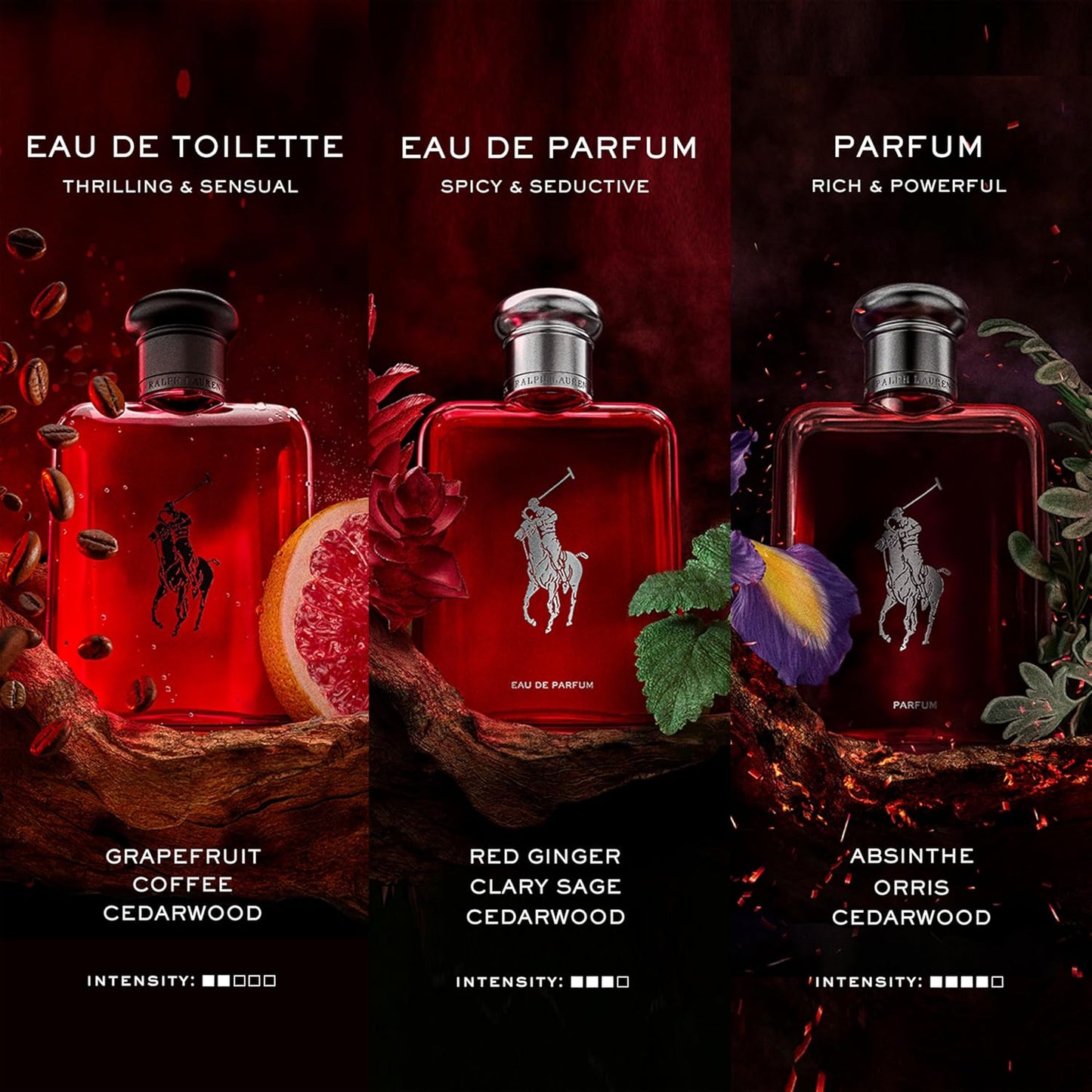 Polo Red - Eau De Parfum - Men'S Cologne - Woody & Spicy - with Ginger, Sage, and Cedarwood - Medium Intensity - 4.2 Fl Oz