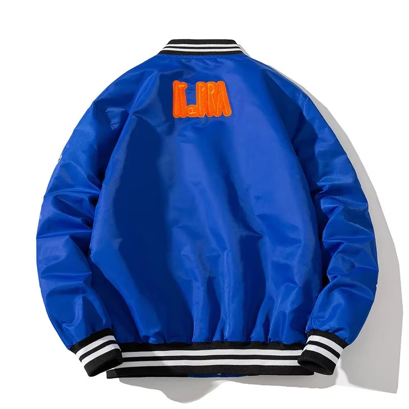 Vintage Baseball Jacket Men Women Hip Hop Embroidery Jacket Cartoon Anime Coat High Street Couple Clothes Fashion Street Dance