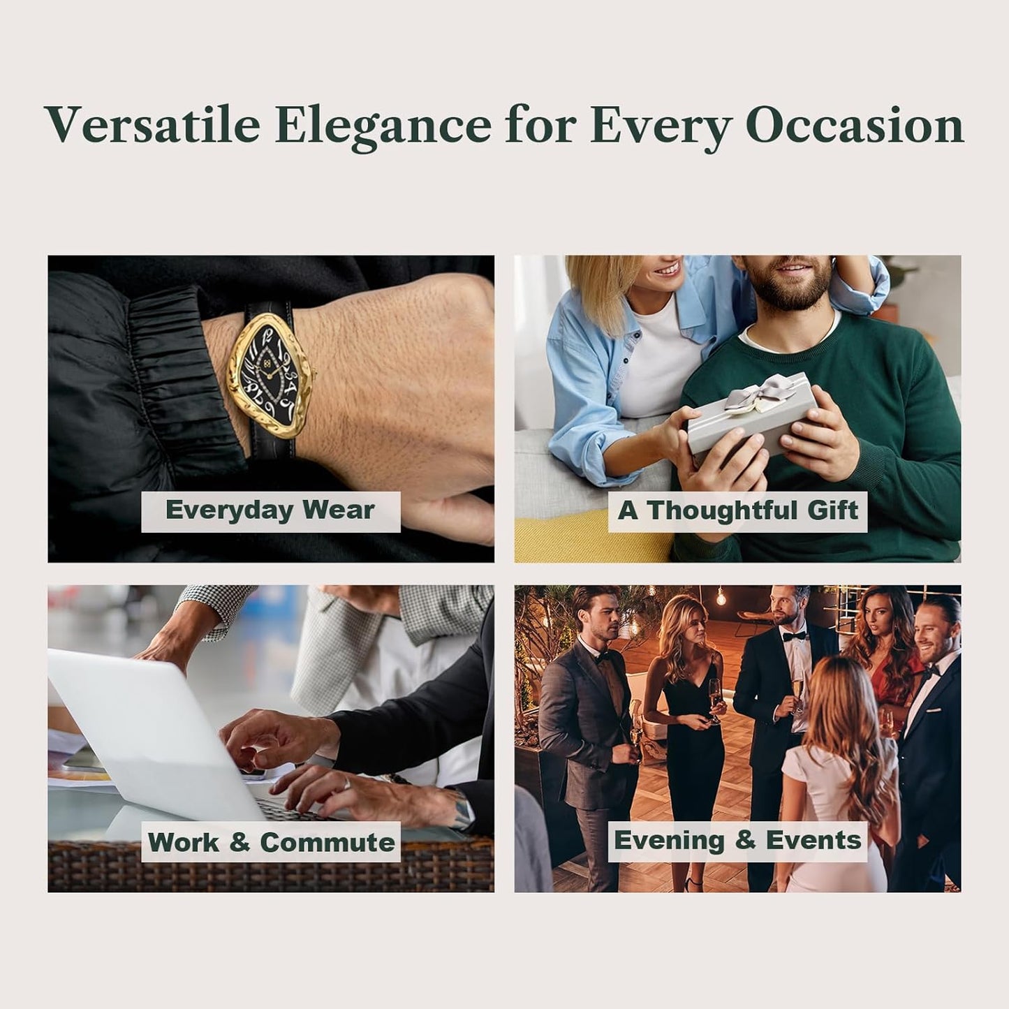 Paradoxe Leather Diamond Watch for Men, Swiss Quartz Stainless Steel Watch, Classic Dress Luxury Men'S Watch, 30M Waterproof Minimalist Simple Wrist Watch