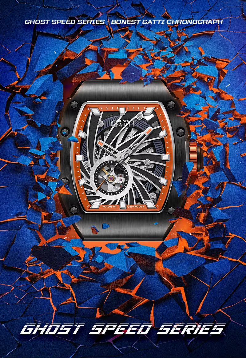 High Quality Automatic Mechanical Watch Rubber Watch Luxury Business Wrist Watch