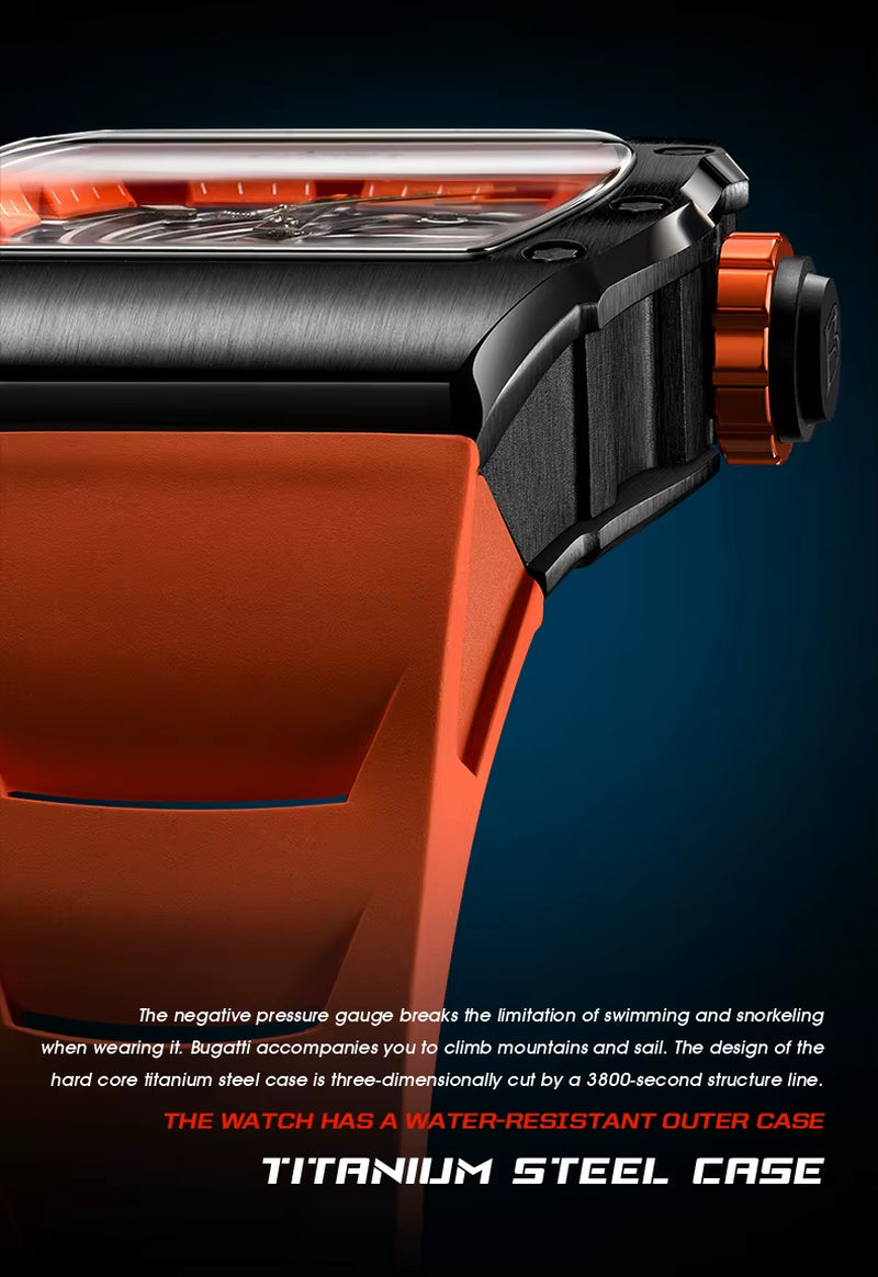 High Quality Automatic Mechanical Watch Rubber Watch Luxury Business Wrist Watch