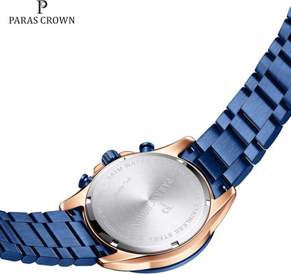 Mens Watches Fashion Luxury Quartz Waterproof Chronograph Wrist Watches for Men Silicone Strap Stainless Steel Case