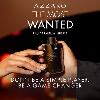 the Most Wanted Eau De Parfum Intense - Woody & Seductive Mens Cologne - Fougère, Ambery & Spicy Fragrance for Date Night - Lasting Wear - Luxury Perfumes for Men