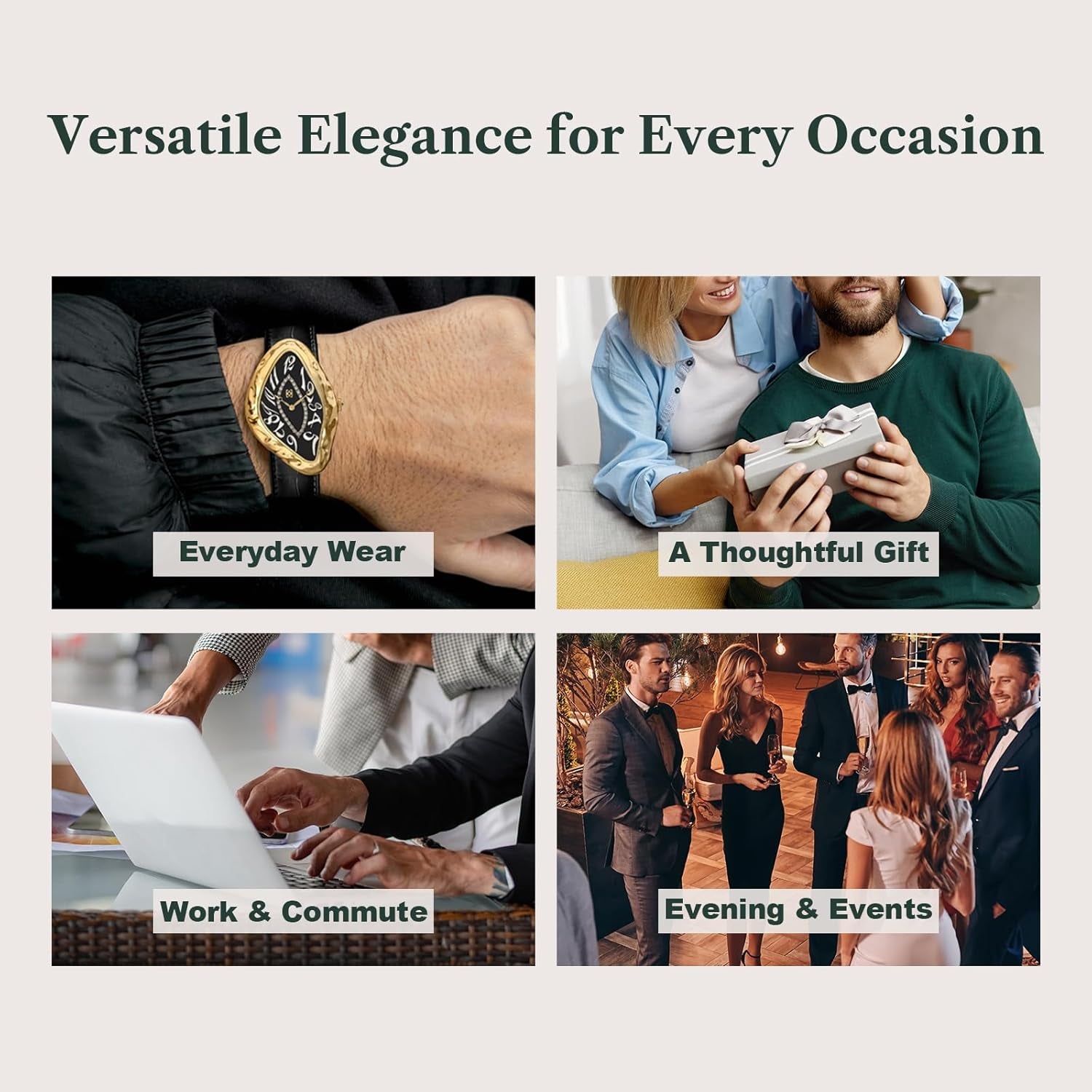 Paradoxe Leather Diamond Watch for Men, Swiss Quartz Stainless Steel Watch, Classic Dress Luxury Men'S Watch, 30M Waterproof Minimalist Simple Wrist Watch