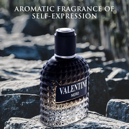 Valentine Nero for Men - Woody Aromatic Fragrance with Floral and Mineral Notes - Masculine Scent - 100Ml