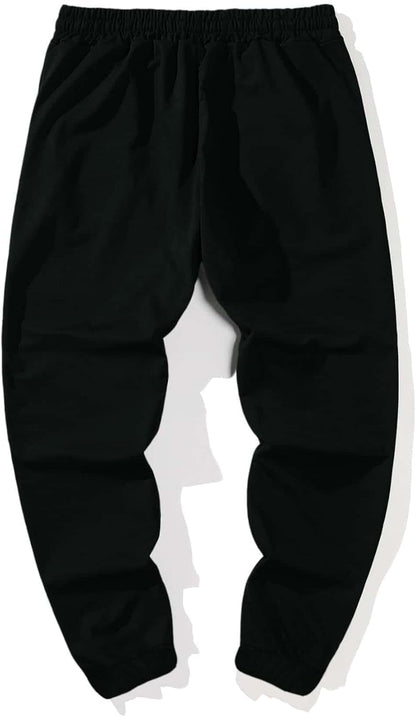 Men'S Letter Graphic Drawstring High Waisted Sweatpants Joggers Pants with Pocket