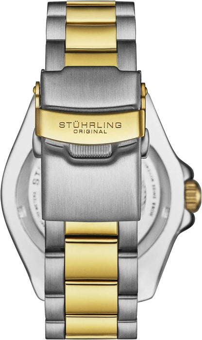 Men'S Dive Watch, Swiss Movement, Stainless Steel, Blue Dial, Stainless Steel Bracelet, 100M Water Resistant