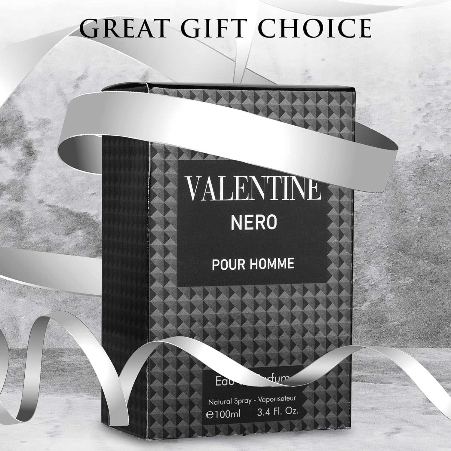 Valentine Nero for Men - Woody Aromatic Fragrance with Floral and Mineral Notes - Masculine Scent - 100Ml